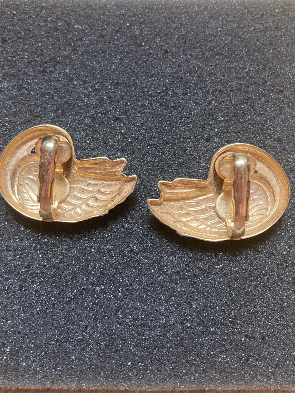 Gold Swan Wing Clip-On Earrings - Unbranded - Picture 3 of 6